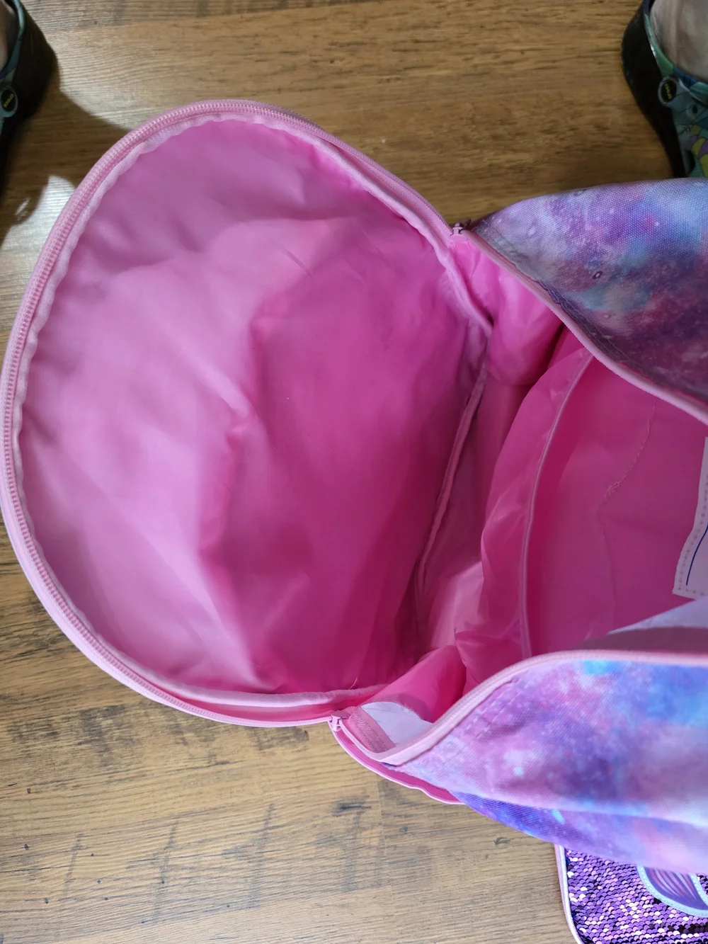 Pink Mermaid Sequin Kids Backpack and Lunch Bag Set